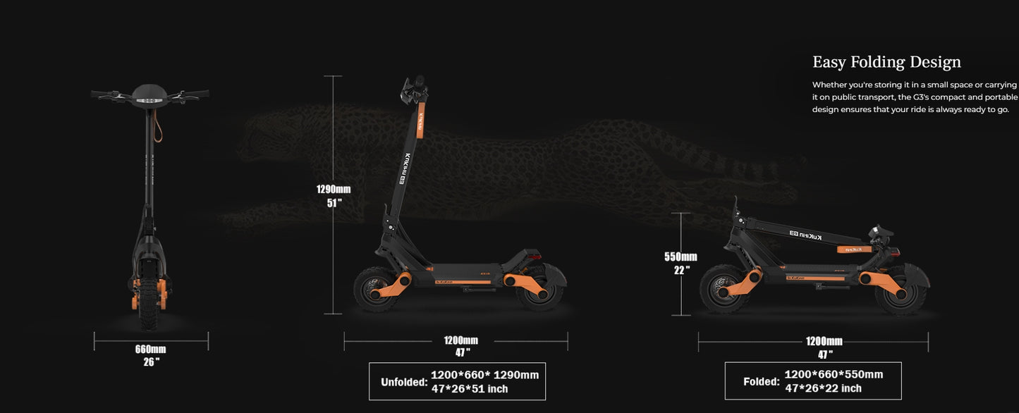 G3 Electric Scooter | 936WH Power | 1200W Motor