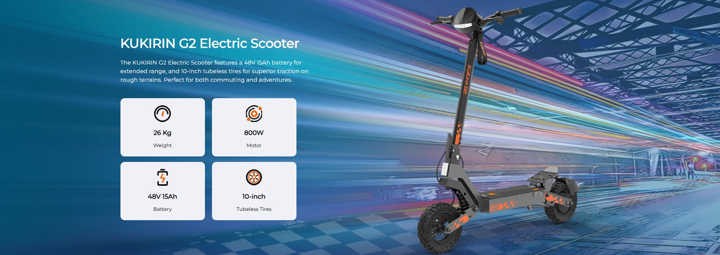 G2 Electric Scooter | 720WH Power | 48V 15Ah Battery