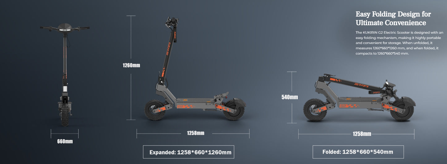 G2 Electric Scooter | 720WH Power | 48V 15Ah Battery