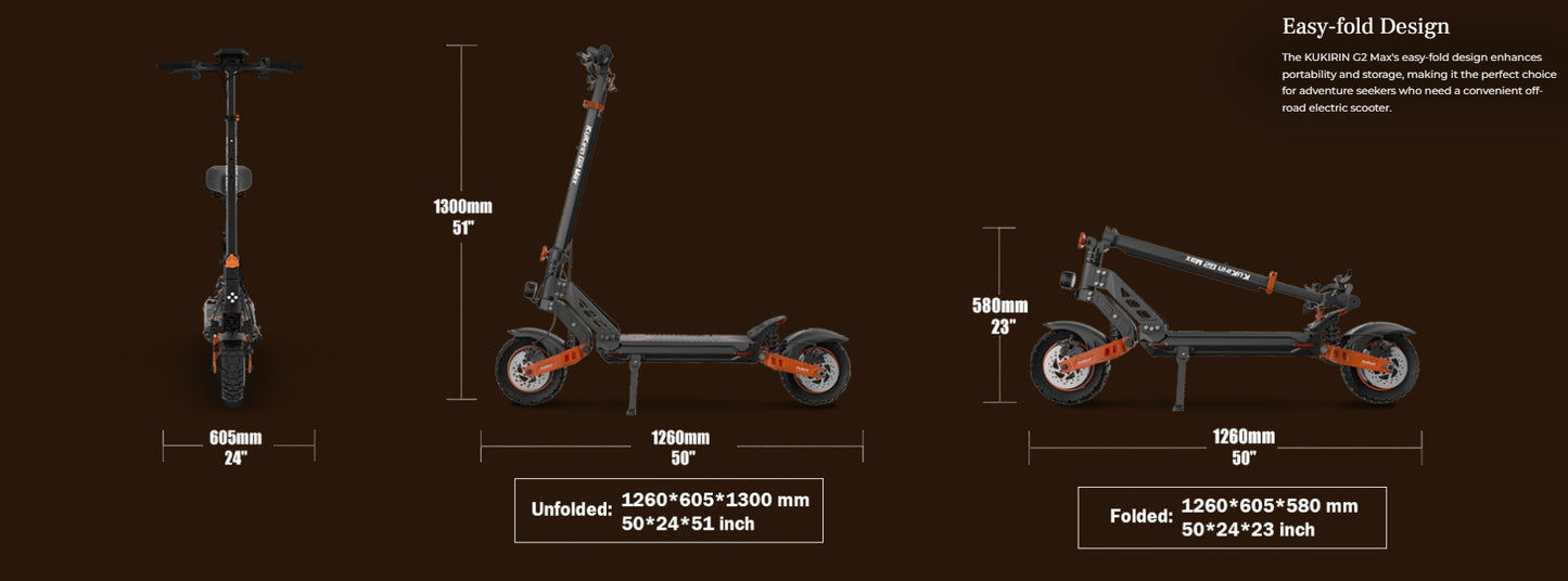 G2 Max Electric Scooter | 960WH Power | 1000W Motor