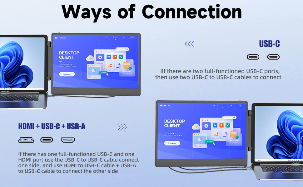 S3 - 14" Portable Laptop Screen Extender for 13"-17" Laptop with Stand
