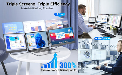 S3 - 14" Portable Laptop Screen Extender for 13"-17" Laptop with Stand