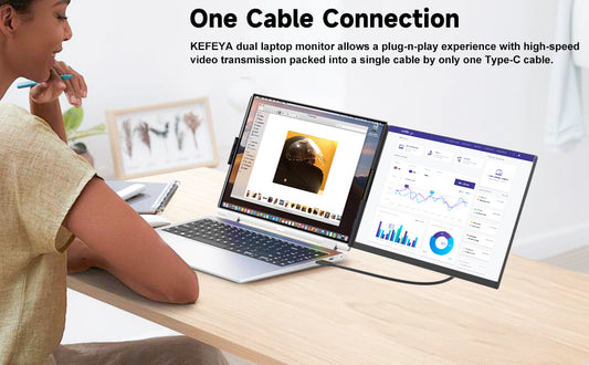 P5 - 15.6" Detachable, Portable Monitor for Laptops 13-17.3" (Extender)