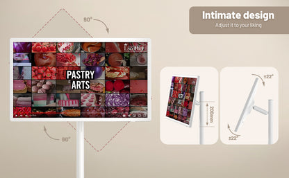 32" Portable Touch TV - Rolling TV on Wheels