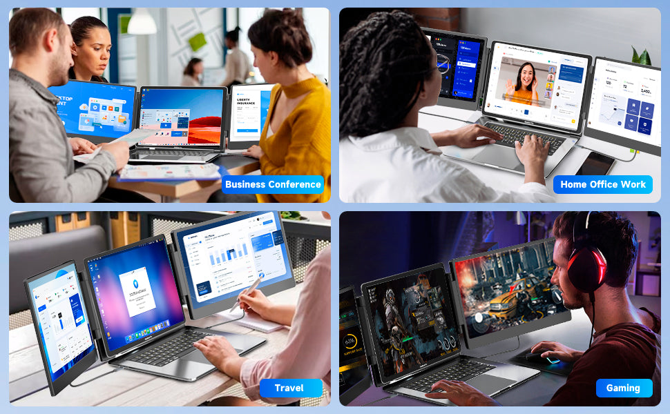 S3 - 14" Portable Laptop Screen Extender for 13"-17" Laptop with Stand