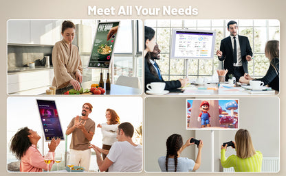 32" Portable Touch TV - Rolling TV on Wheels