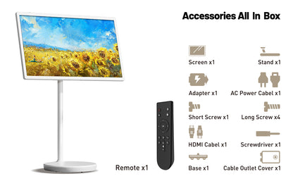 32" Portable Touch TV - Rolling TV on Wheels