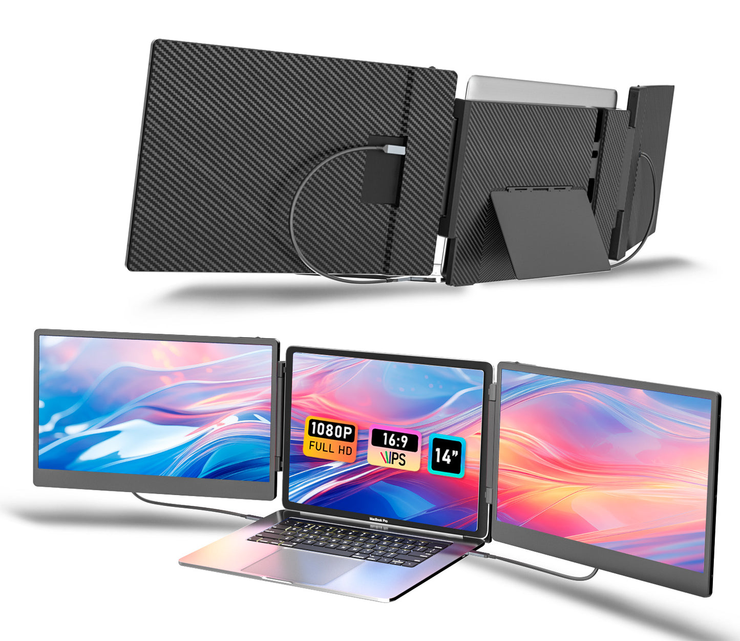 S3 - 14" Portable Laptop Screen Extender for 13"-17" Laptop with Stand